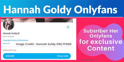 hannah goldy onlyfans nude|Hannah Goldy Nude Leaks Onlyfans